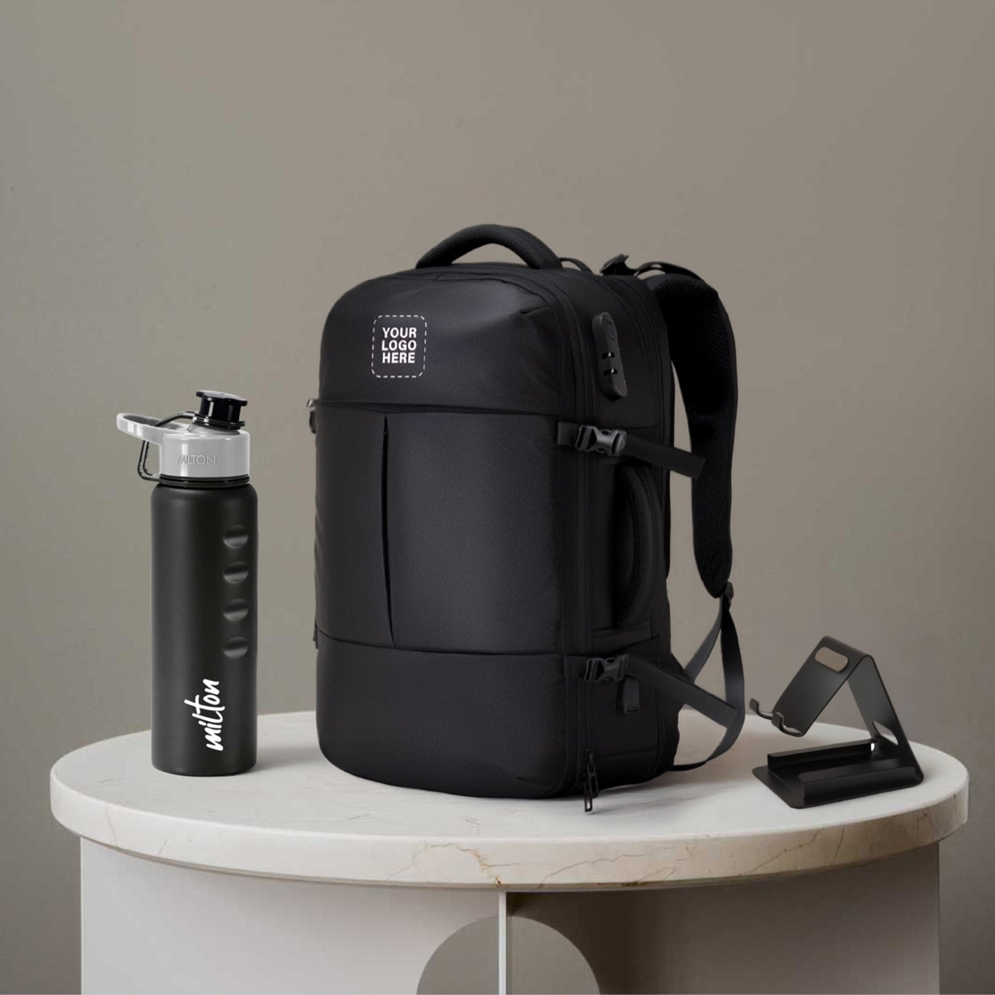 Corporate Welcome Kit – Logo-Branded Backpack, Milton Bottle, Notebook & Pen
