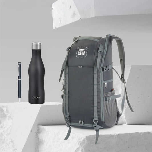 Corporate Gifting Combo – Travel Backpack, Milton Water Bottle & Pen