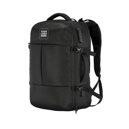 TPB01- 45L Laptop Bag  with Anti-Theft Lock, Expandable Storage, USB Charging, Suitcase-Style Opening