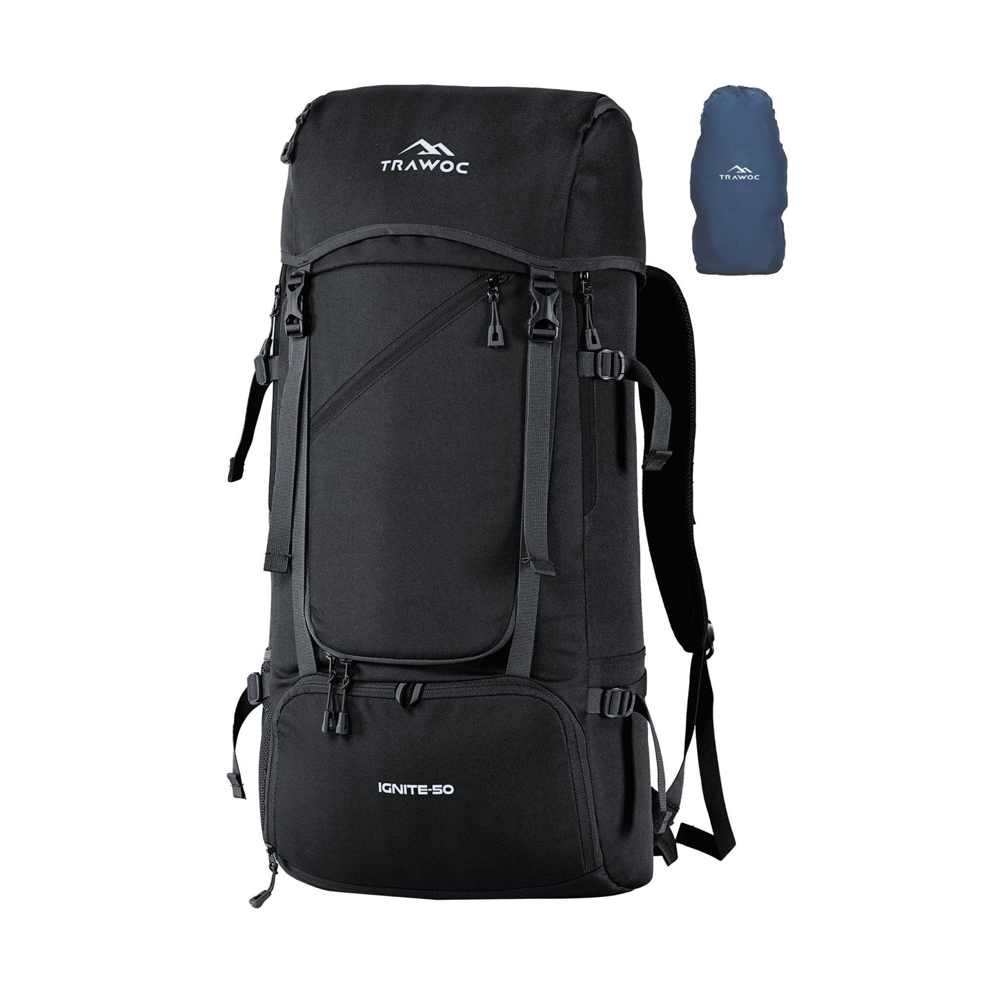 IGNITE 50 L travel Bag Front & Top Open Backpack with Rain Cover and Shoe Compartments