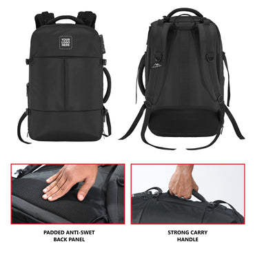 TPB01- 45L Laptop Bag  with Anti-Theft Lock, Expandable Storage, USB Charging, Suitcase-Style Opening
