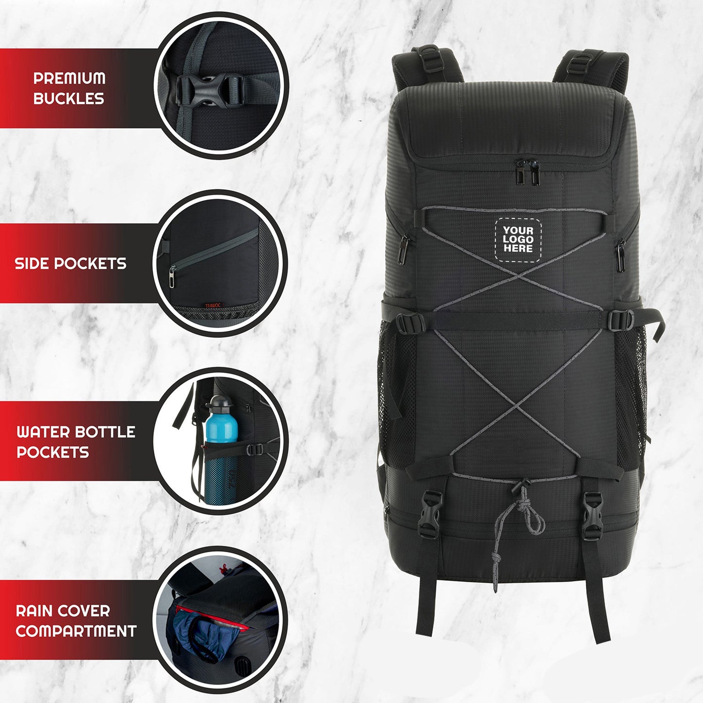 STEALTH 40L  Backpack for Men and Women,with Rain Cover & Shoe Compartment