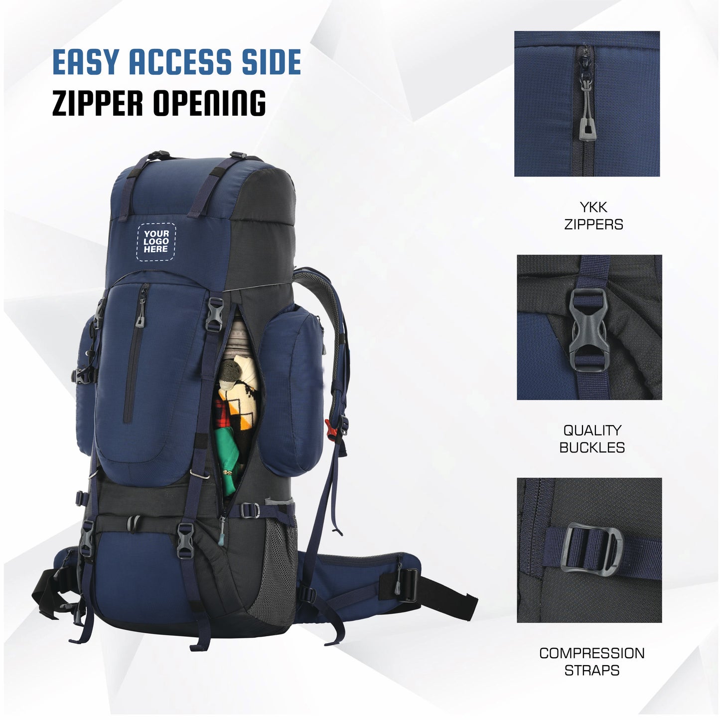 EXPEDITION 80L Rucksack with shoe compartment &  Rain Cover