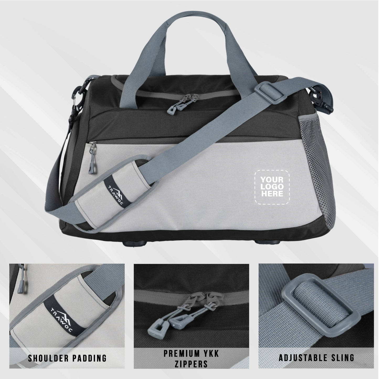 TMPB01 -  40L Duffle Bag, Travel Weekender Bag for men & women with Shoe Compartment, Water-Resistant