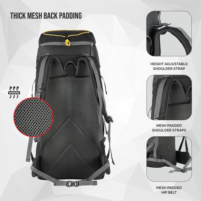 Flyspeck 65 L Travel Backpack with Lightweight Build & with Multi-Pocket Design