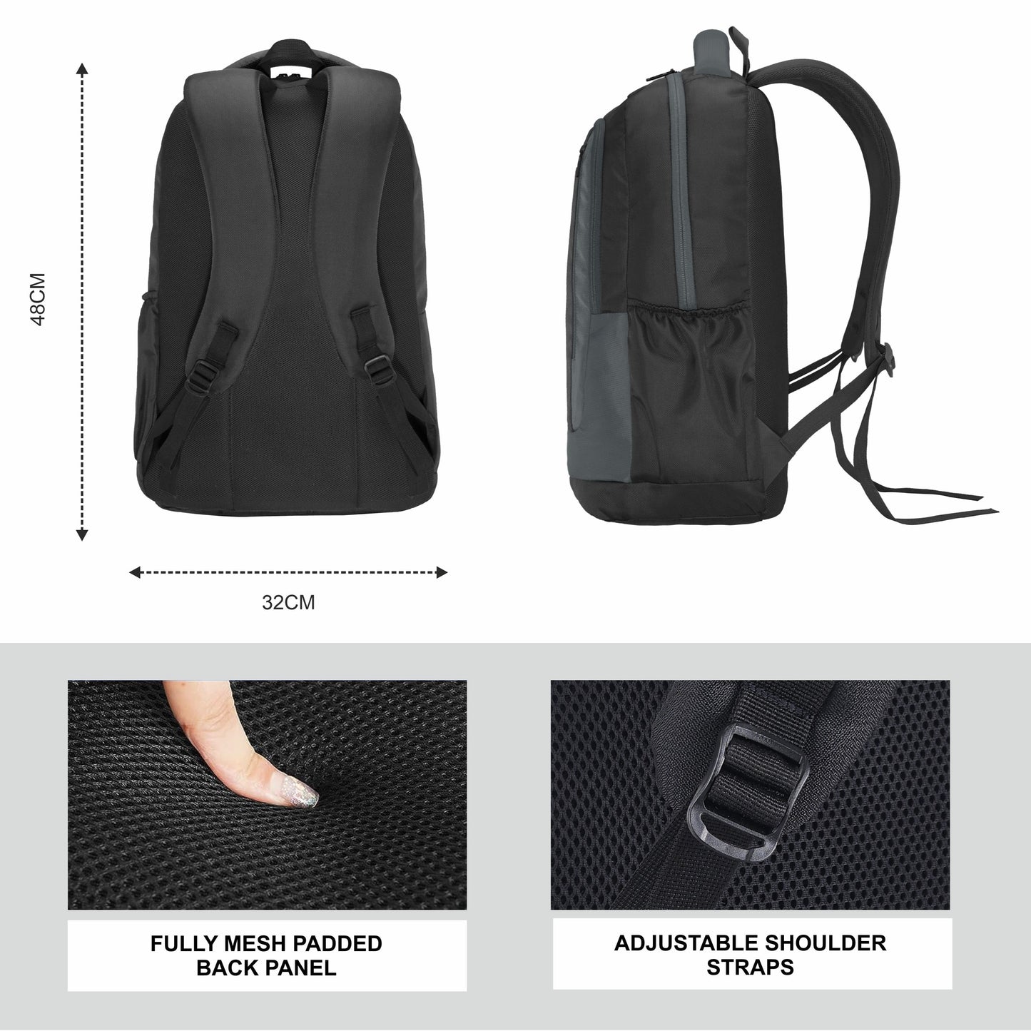 Carriz CPB02 26L Laptop Backpack -Black