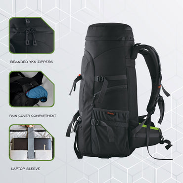 FUSION X 50 L internal frame Bag with Rain Cover and Shoe Compartment