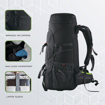 FUSION X 50 L internal frame Bag with Rain Cover and Shoe Compartment