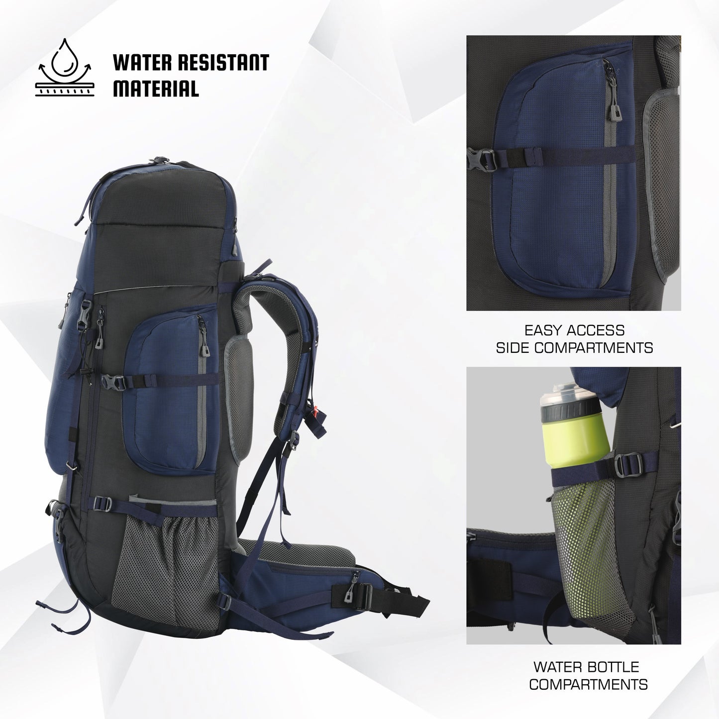 EXPEDITION 80L Rucksack with shoe compartment &  Rain Cover