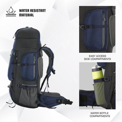 EXPEDITION 80L Rucksack with shoe compartment &  Rain Cover