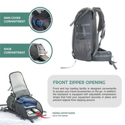 VANGUARD 40 L  Laptop Bag with Rain Cover & Shoe Compartment