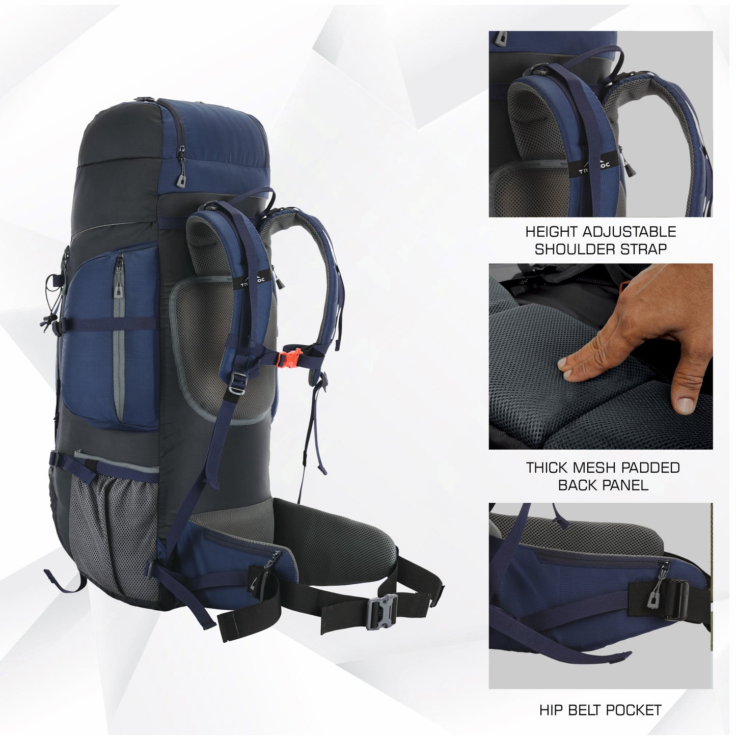 EXPEDITION 80L Rucksack with shoe compartment &  Rain Cover
