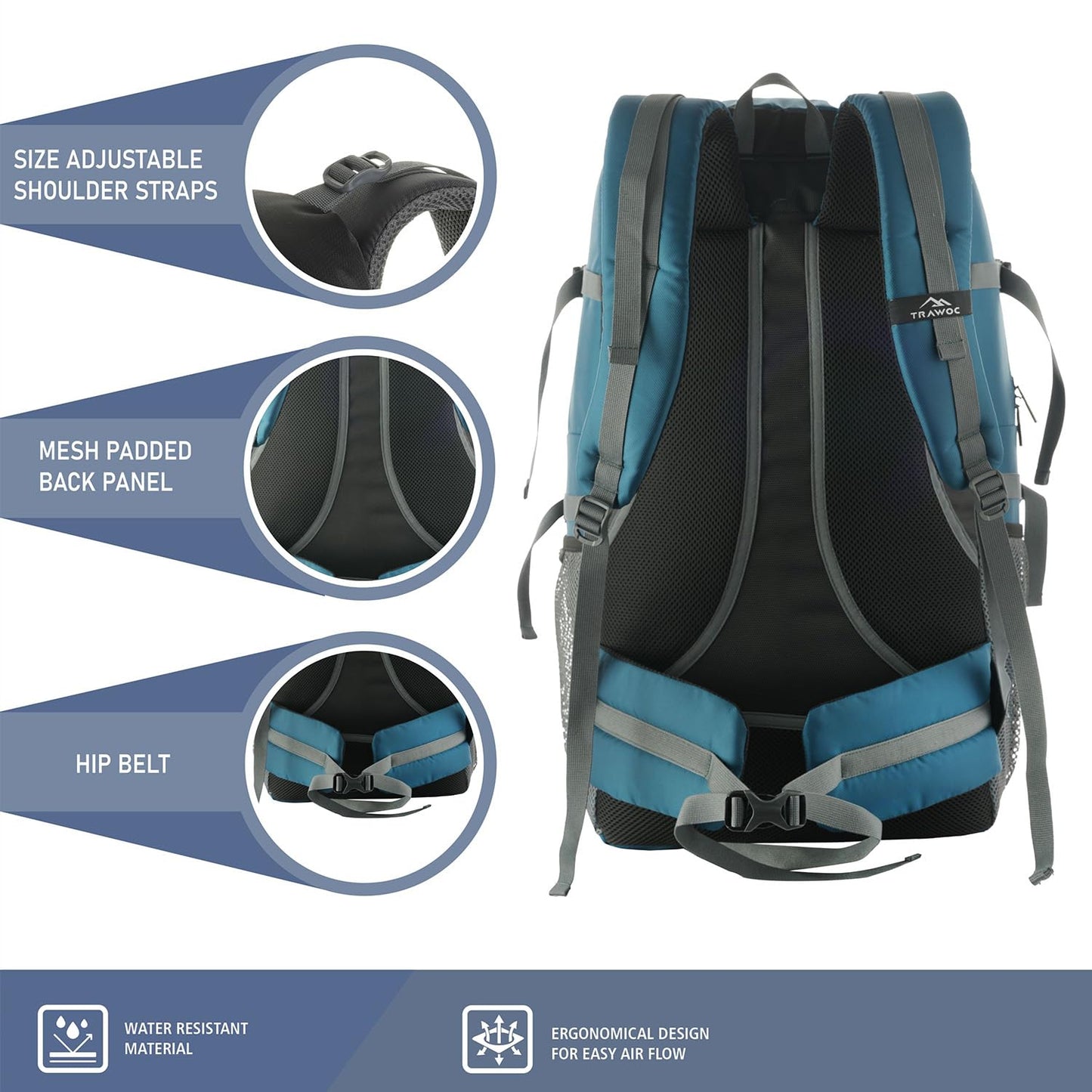 BLAZE 55 L Travel Backpack Daypack  for Camping Hiking Trekking