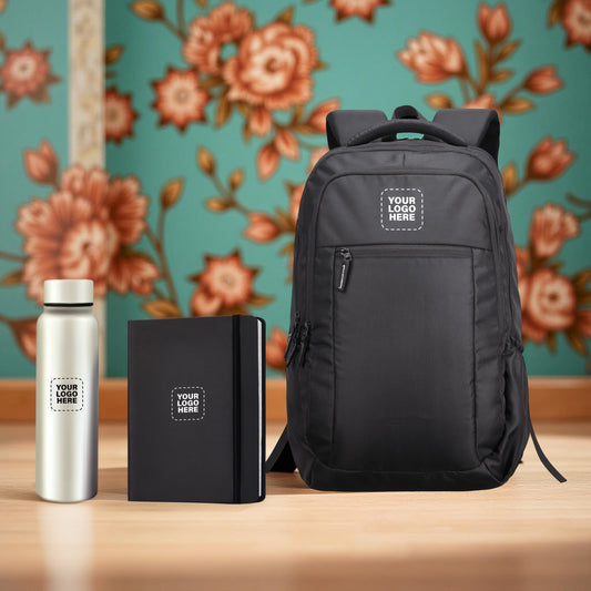 Executive Corporate Gifting Set – Backpack, Premium Bottle & Notebook (Custom Logo)