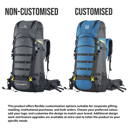 Skyranger 70 L Rucksack for Hiking & Travel with Ergonomic Shoulder Straps & Internal metal frame