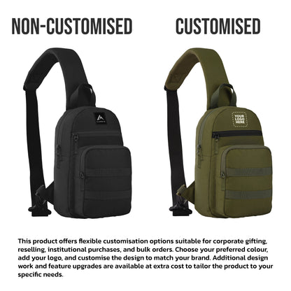 CARRIZ Sling Bag for Men & Women | Outdoor Crossbody & Shoulder Bag for Hiking, Cycling & Travel | Water Resistant | 2-Year Warranty (CRB03)