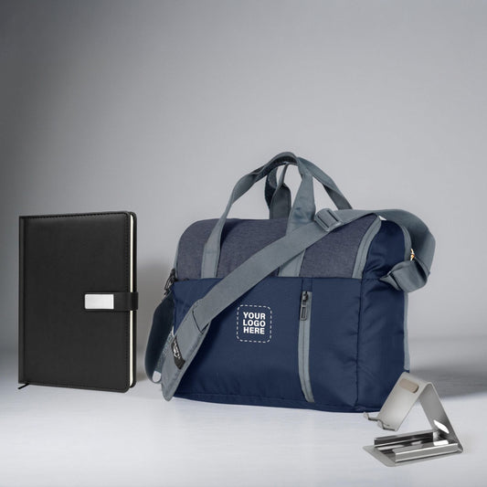 Executive Work Essentials Gift Set – Messenger Bag, Diary & Mobile Stand