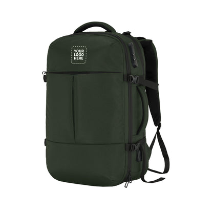 TPB01- 45L Laptop Bag  with Anti-Theft Lock, Expandable Storage, USB Charging, Suitcase-Style Opening