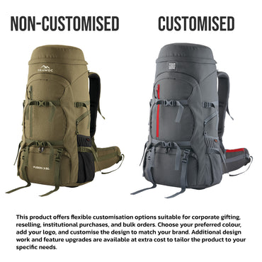 FUSION X 50 L internal frame Bag with Rain Cover and Shoe Compartment
