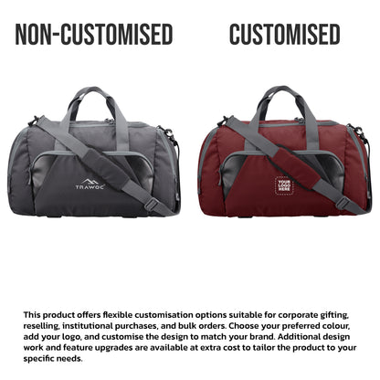 TMPB06 -  60L Duffle Bag, Travel Weekender Bag for men & women with Shoe Compartment, Water-Resistant