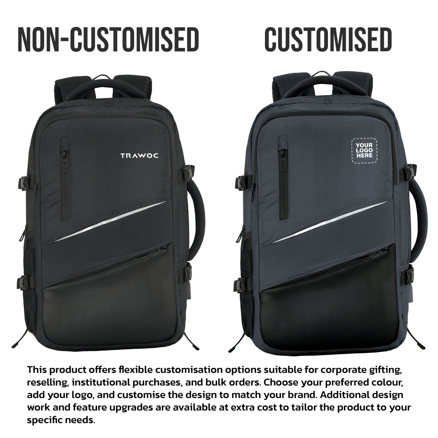 TPB02 - 25L Laptop Backpack with USB Charging Port for Men & Women