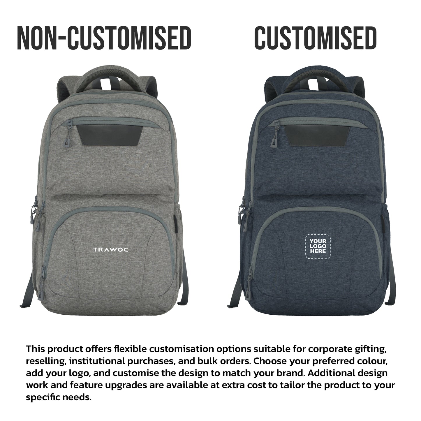 TPB04 - 30L Laptop Backpack   16-Inch Compartment, USB Charging Port