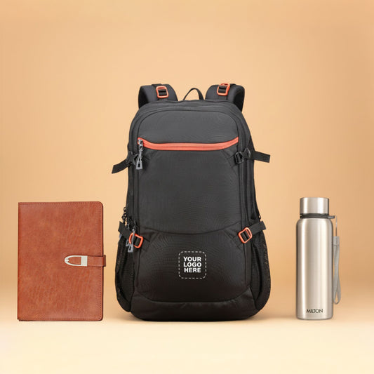 Corporate Gifting Combo Set – Logo-Branded Backpack, Milton Water Bottle & Diary